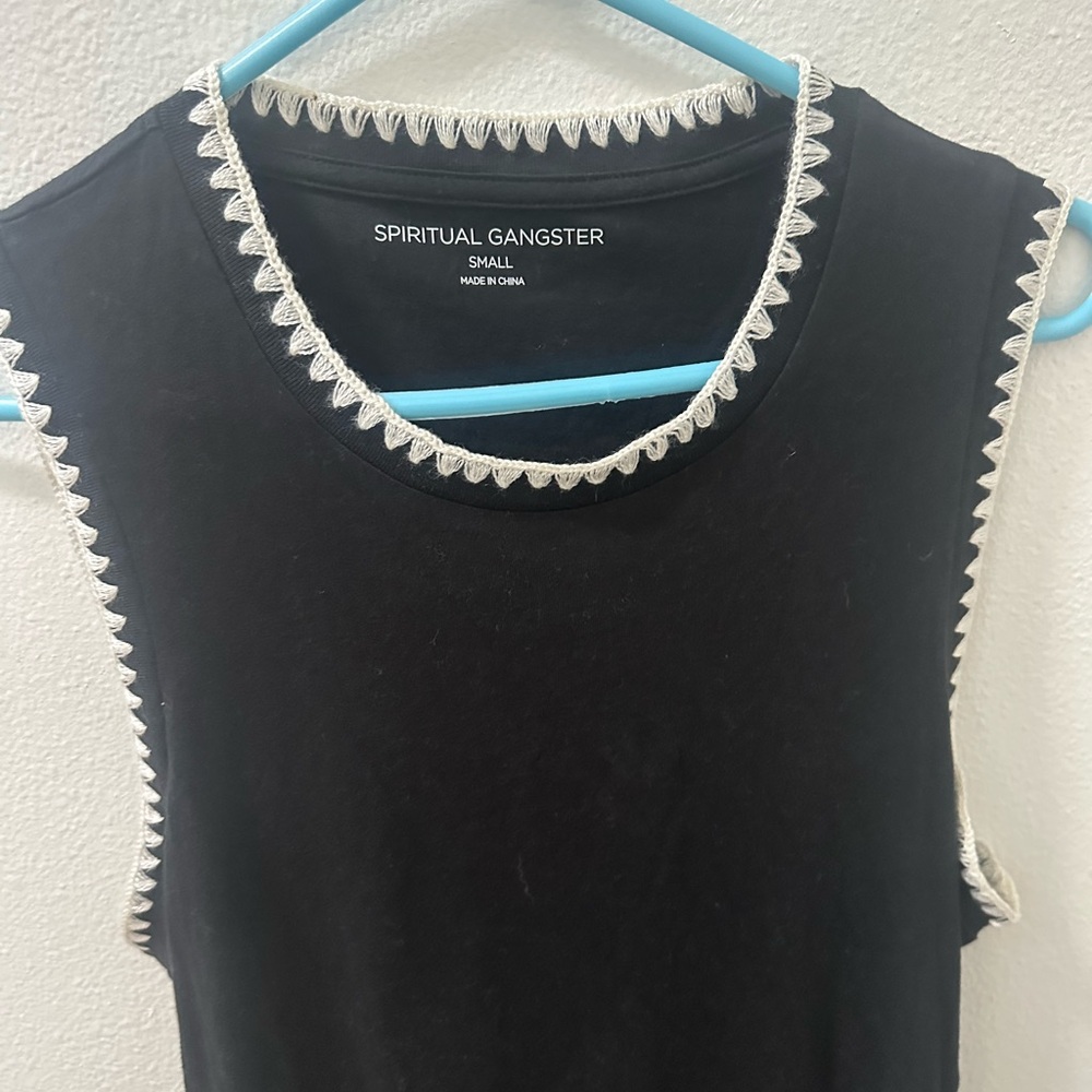 Spiritual Gangster Black Sleeveless Top